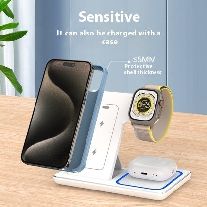 3-in-1 Fast Wireless Charging Station – Phone, Watch & Earbuds