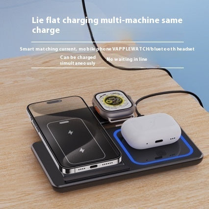 3-in-1 Fast Wireless Charging Station – Phone, Watch & Earbuds